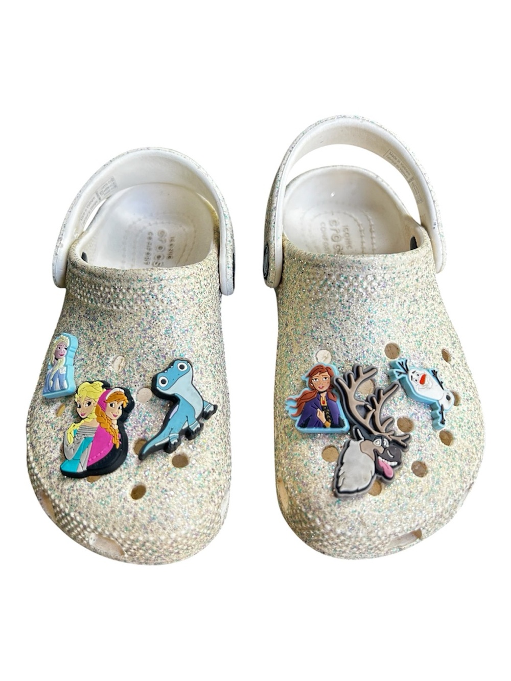Disney Frozen Glitter Crocs – Toddler Size 10 ✨